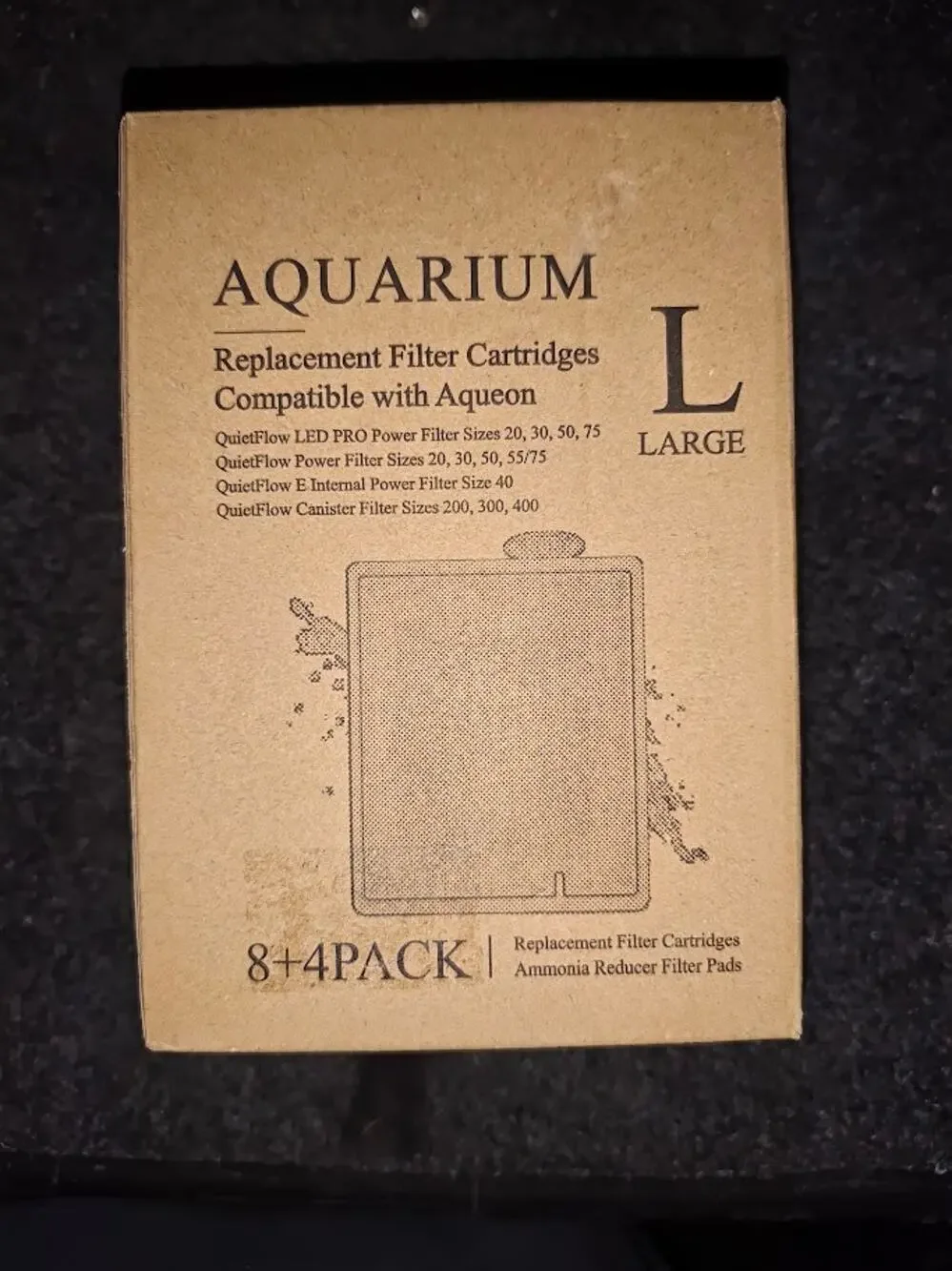 Aquarium replacement filter cartridges